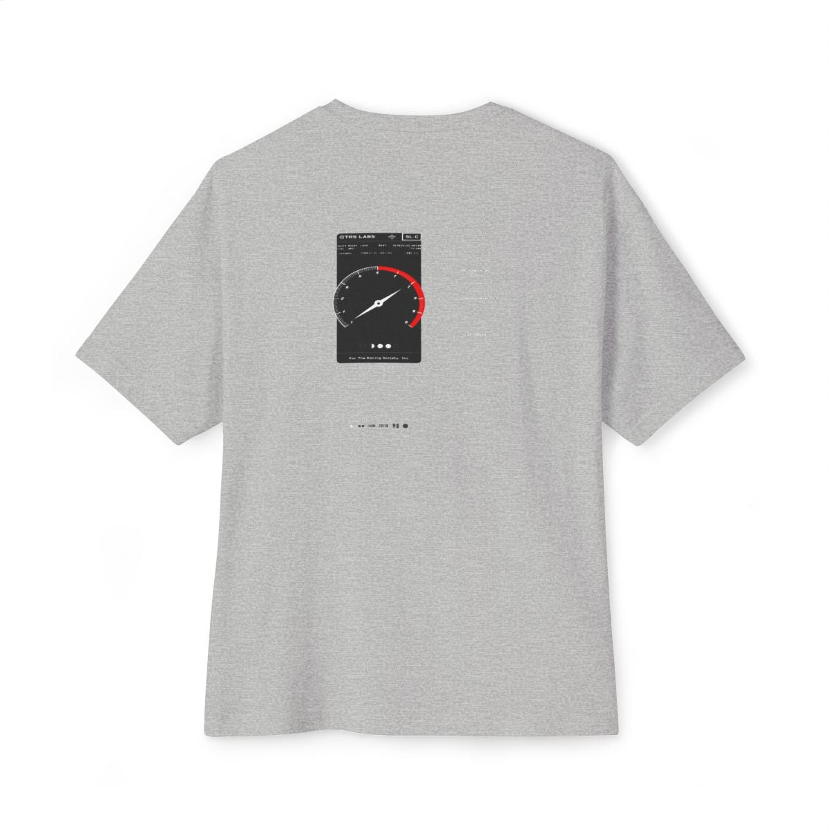 Built After Midnight oversized boxy tee — back print, Athletic Heather