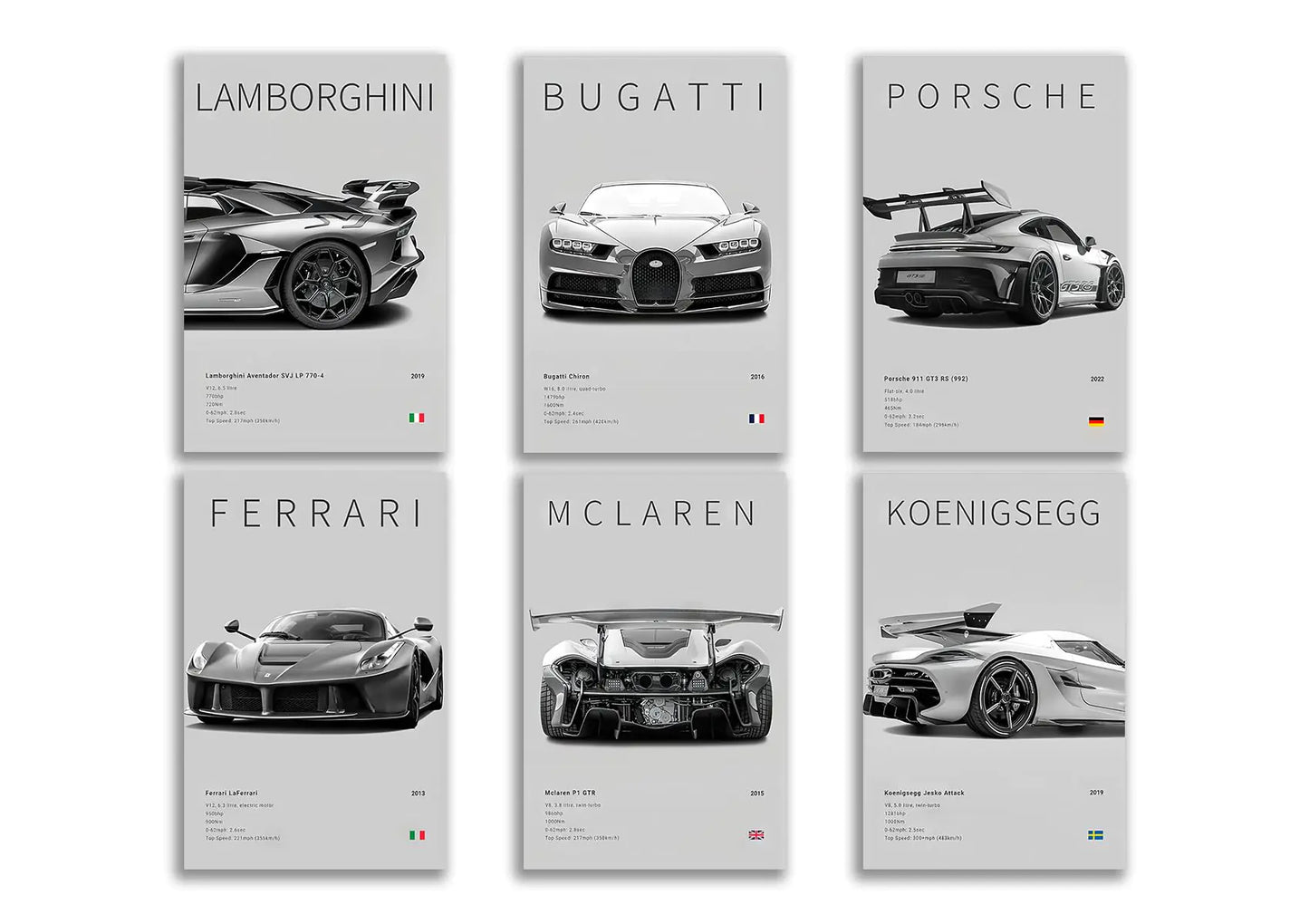 Supercar Poster Wall Art