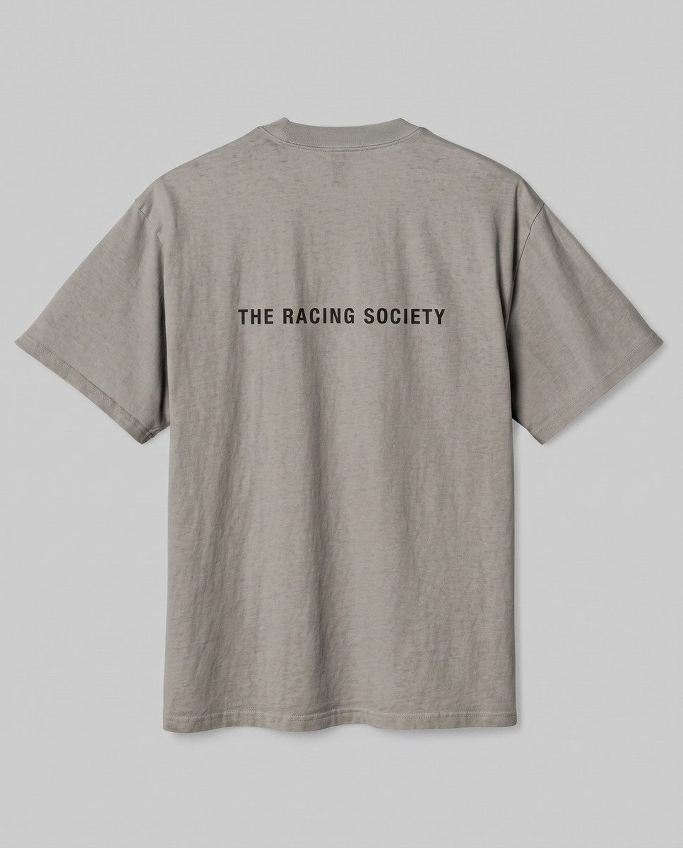 Racing Society Wordmark — back flat, Faded Grey