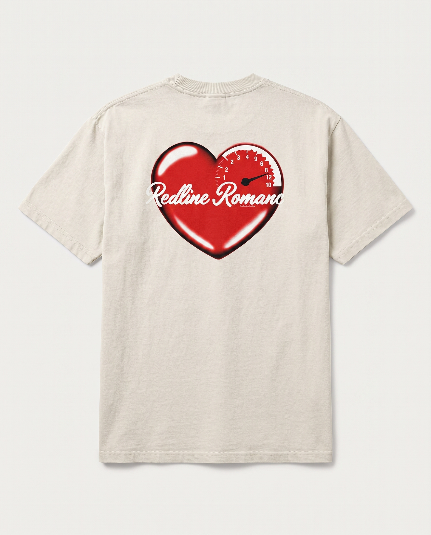 Redline Romance — back flat, Faded Bone