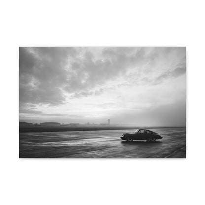 Airfield car canvas wall art — matte canvas front view, The Racing Society