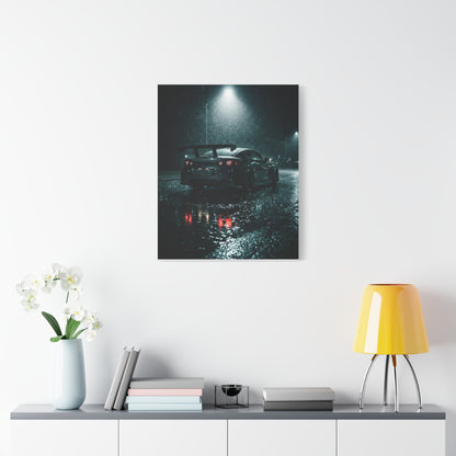Rain Session car canvas wall art — canvas close-up, The Racing Society