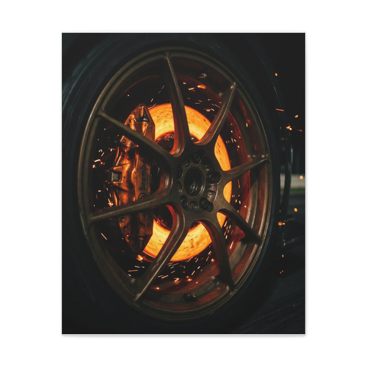 Glow Discs car canvas wall art — canvas in living room, The Racing Society
