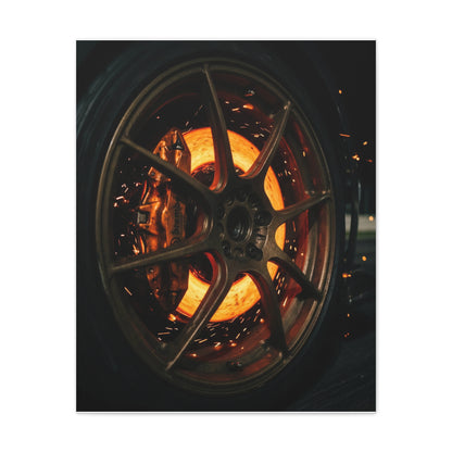 Glow Discs car canvas wall art — canvas in living room, The Racing Society