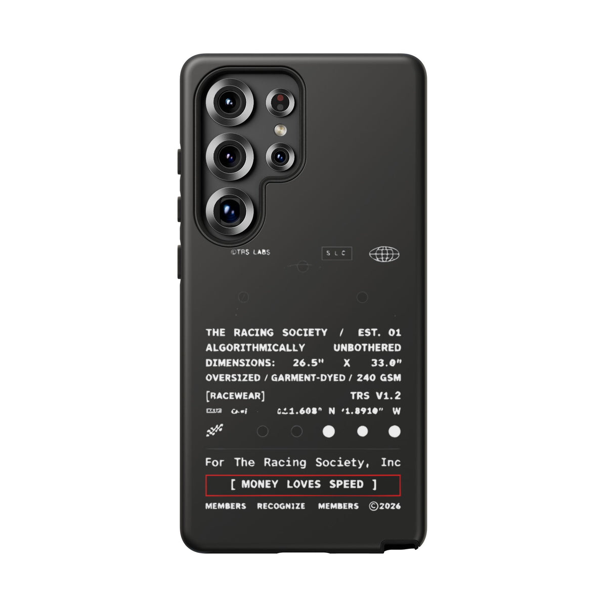 Money Loves Speed Spec — Samsung Galaxy Tough Case