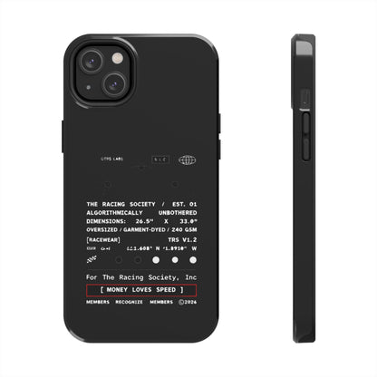Money Loves Speed Spec — iPhone Tough Case