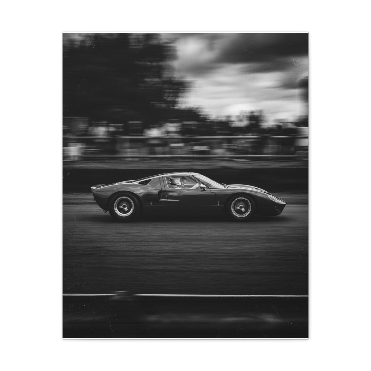 Pan Shot car canvas wall art — canvas in living room, The Racing Society
