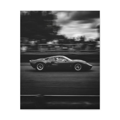 Pan Shot car canvas wall art — canvas in living room, The Racing Society