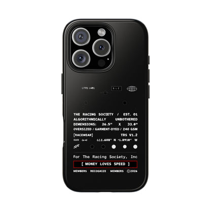 Money Loves Speed Spec — iPhone Tough Case