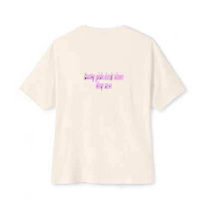 Pretty Girls Don't Chase They Race — Oversized Boxy Tee