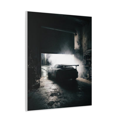 Bay Door car canvas wall art — canvas in office, The Racing Society