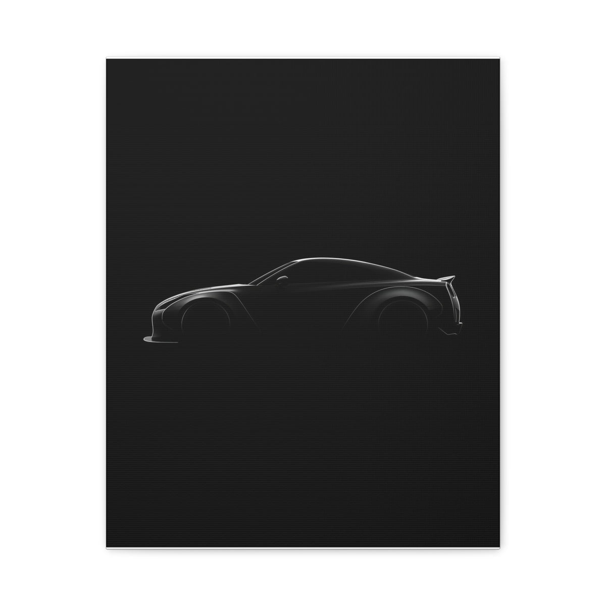 Rim Light car canvas wall art — matte canvas front view, The Racing Society
