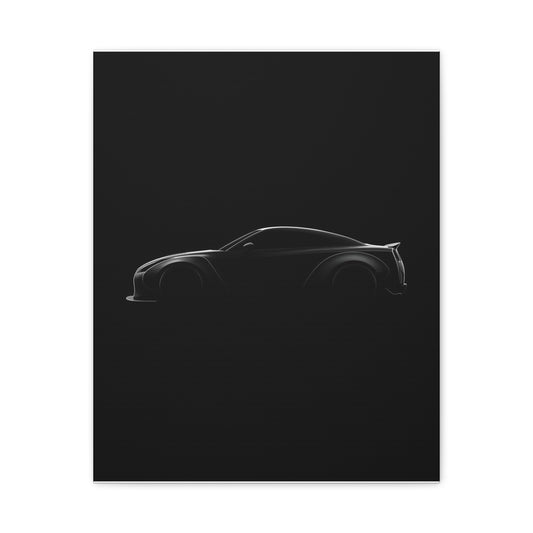 Rim Light car canvas wall art — matte canvas front view, The Racing Society