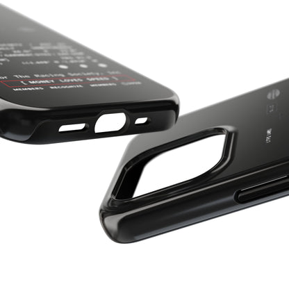 Money Loves Speed Spec — iPhone Tough Case