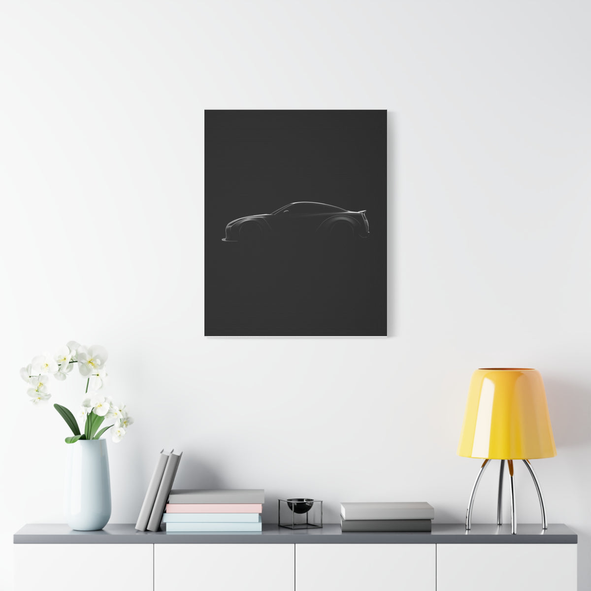 Rim Light car canvas wall art — canvas close-up, The Racing Society