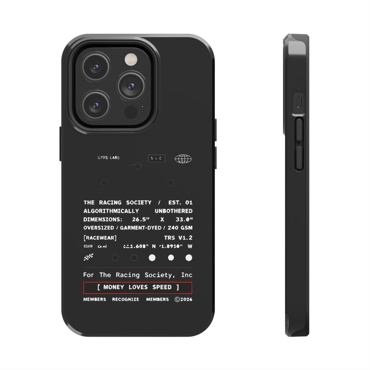 Money Loves Speed Spec — iPhone Tough Case