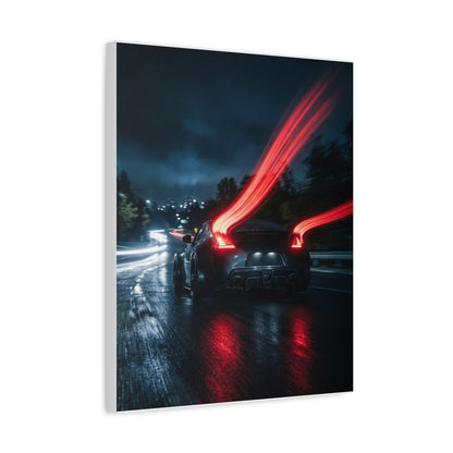 Redline Exposure car canvas wall art — canvas on wall detail, The Racing Society