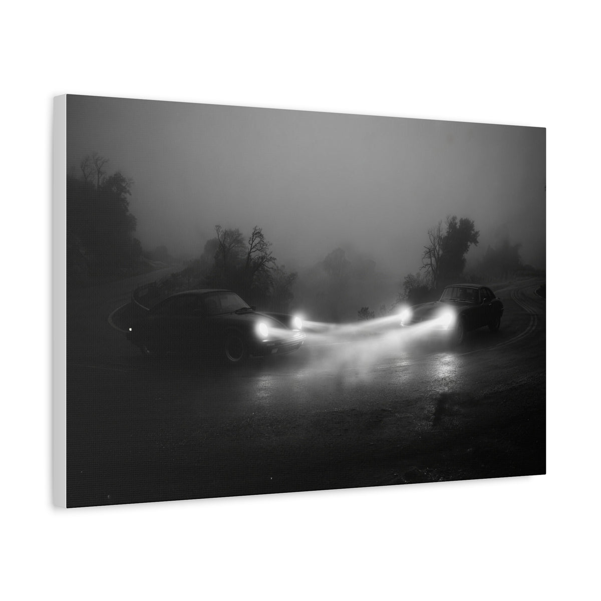 Crossing car canvas wall art — canvas on wall detail, The Racing Society