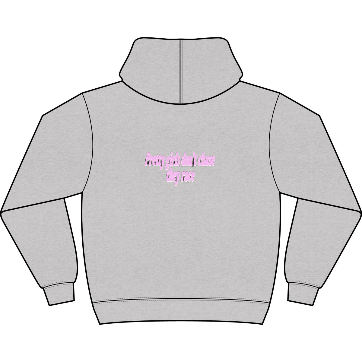 Pretty Girls Don't Chase They Race — Box Hoodie