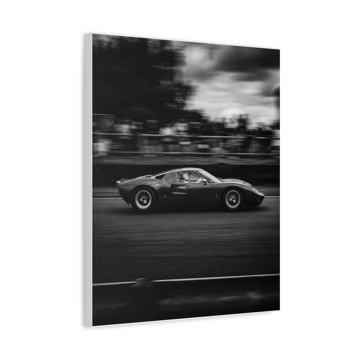 Pan Shot car canvas wall art — canvas on wall detail, The Racing Society