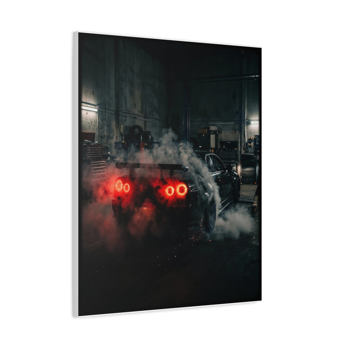 Smoke Signals car canvas wall art — canvas in office, The Racing Society