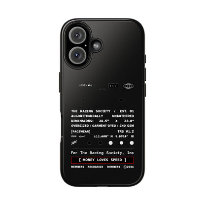 Money Loves Speed Spec — iPhone Tough Case