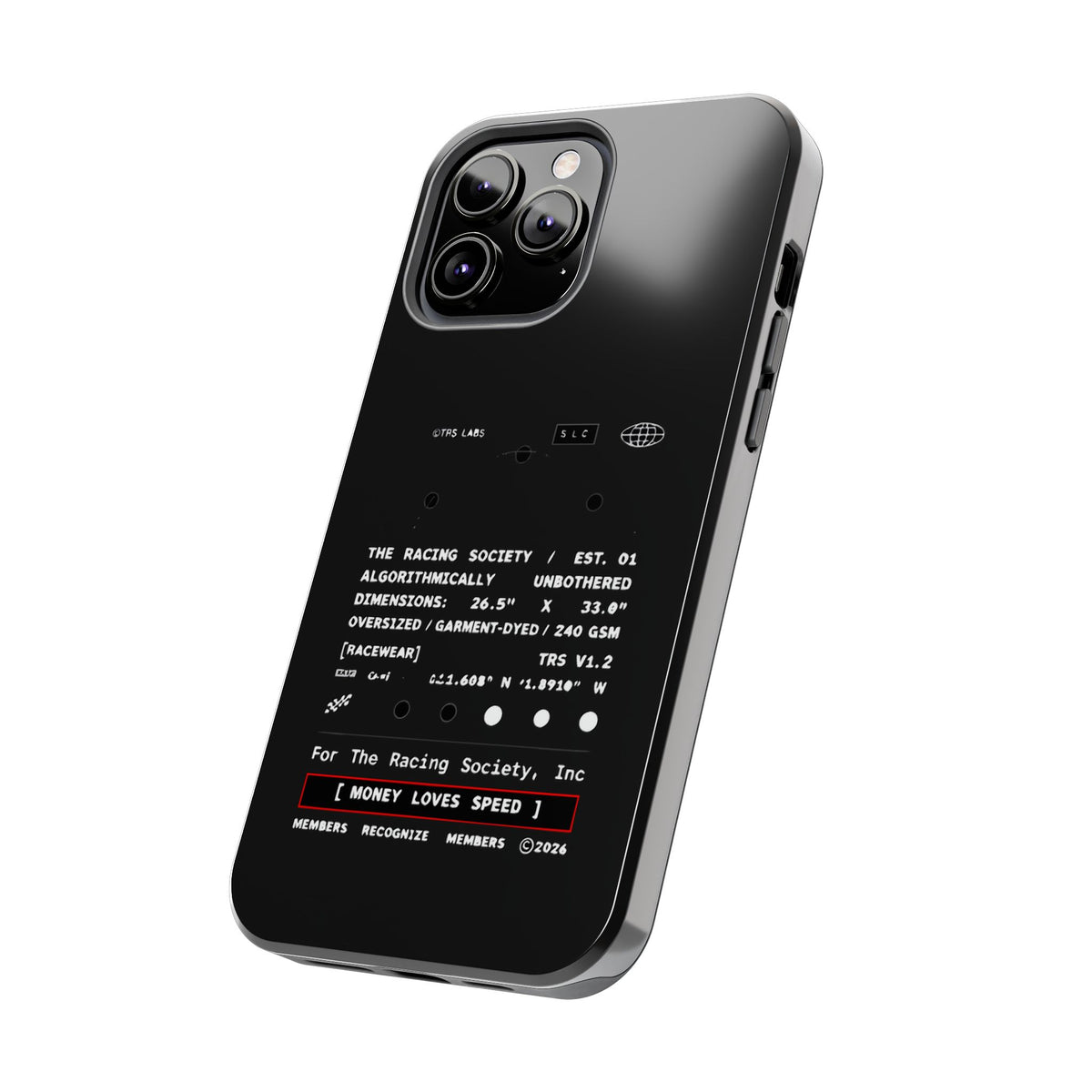 Money Loves Speed Spec — iPhone Tough Case