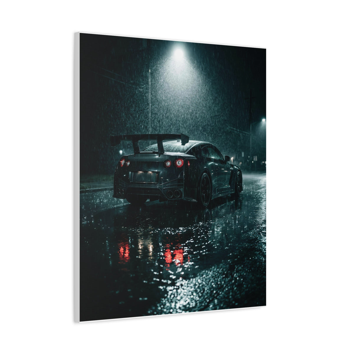 Rain Session car canvas wall art — canvas in office, The Racing Society