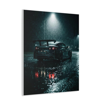 Rain Session car canvas wall art — canvas in office, The Racing Society