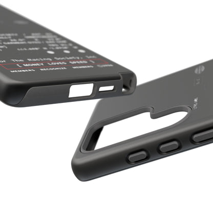 Money Loves Speed Spec — Samsung Galaxy Tough Case