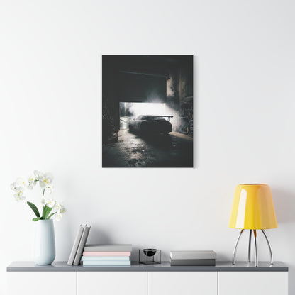 Bay Door car canvas wall art — canvas close-up, The Racing Society