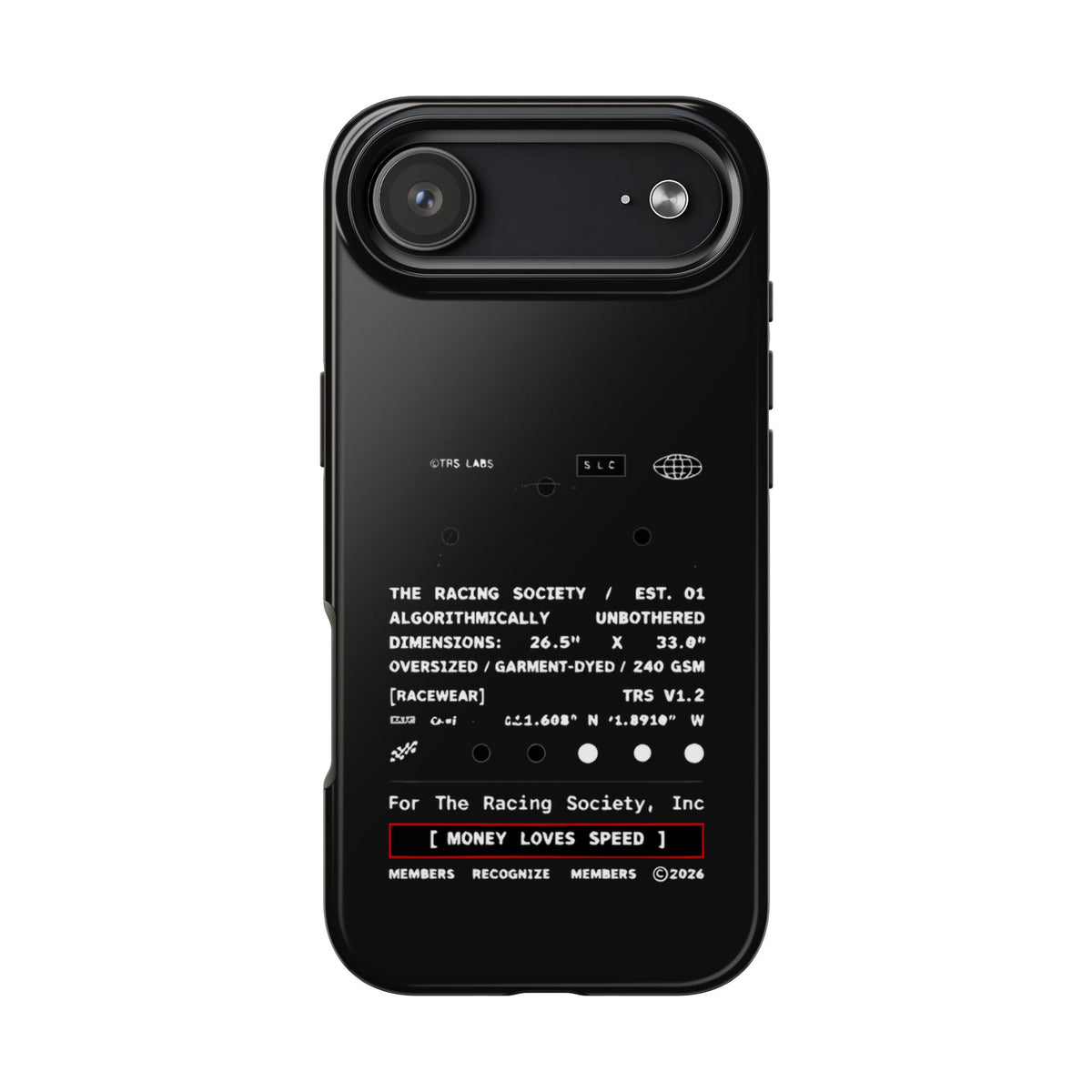 Money Loves Speed Spec — iPhone Tough Case