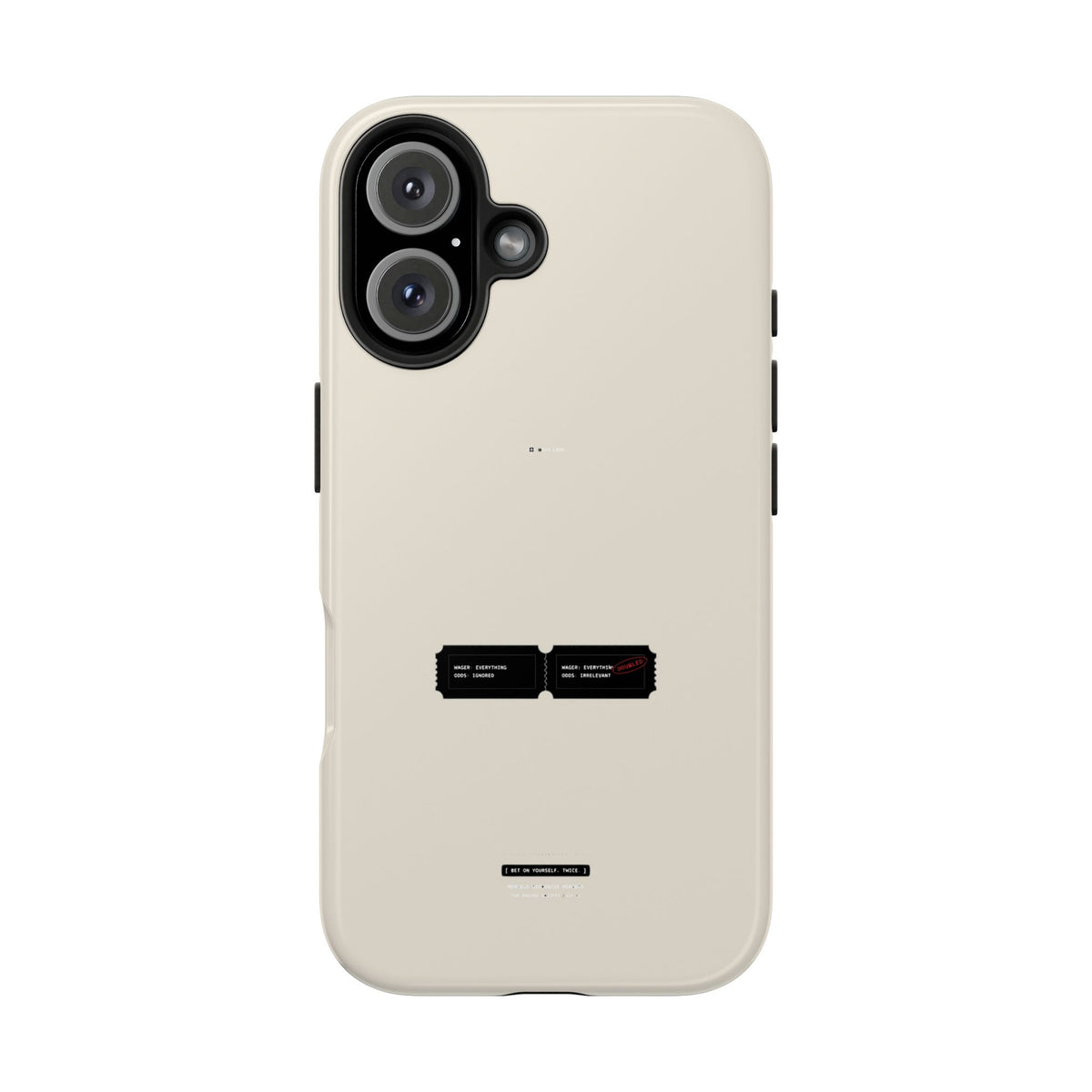 Bet On Yourself. Twice. — iPhone Tough Case