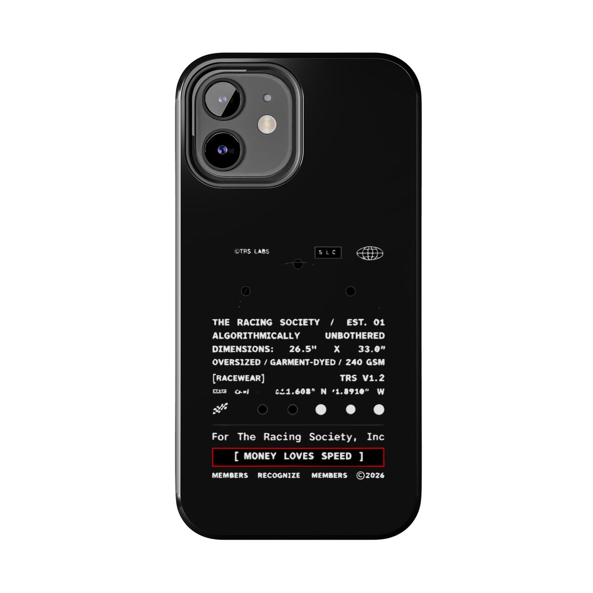 Money Loves Speed Spec — iPhone Tough Case