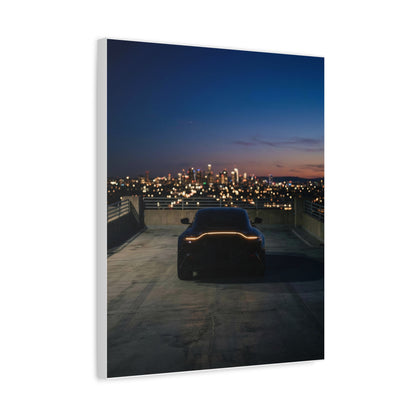 Blue Hour car canvas wall art — canvas on wall detail, The Racing Society