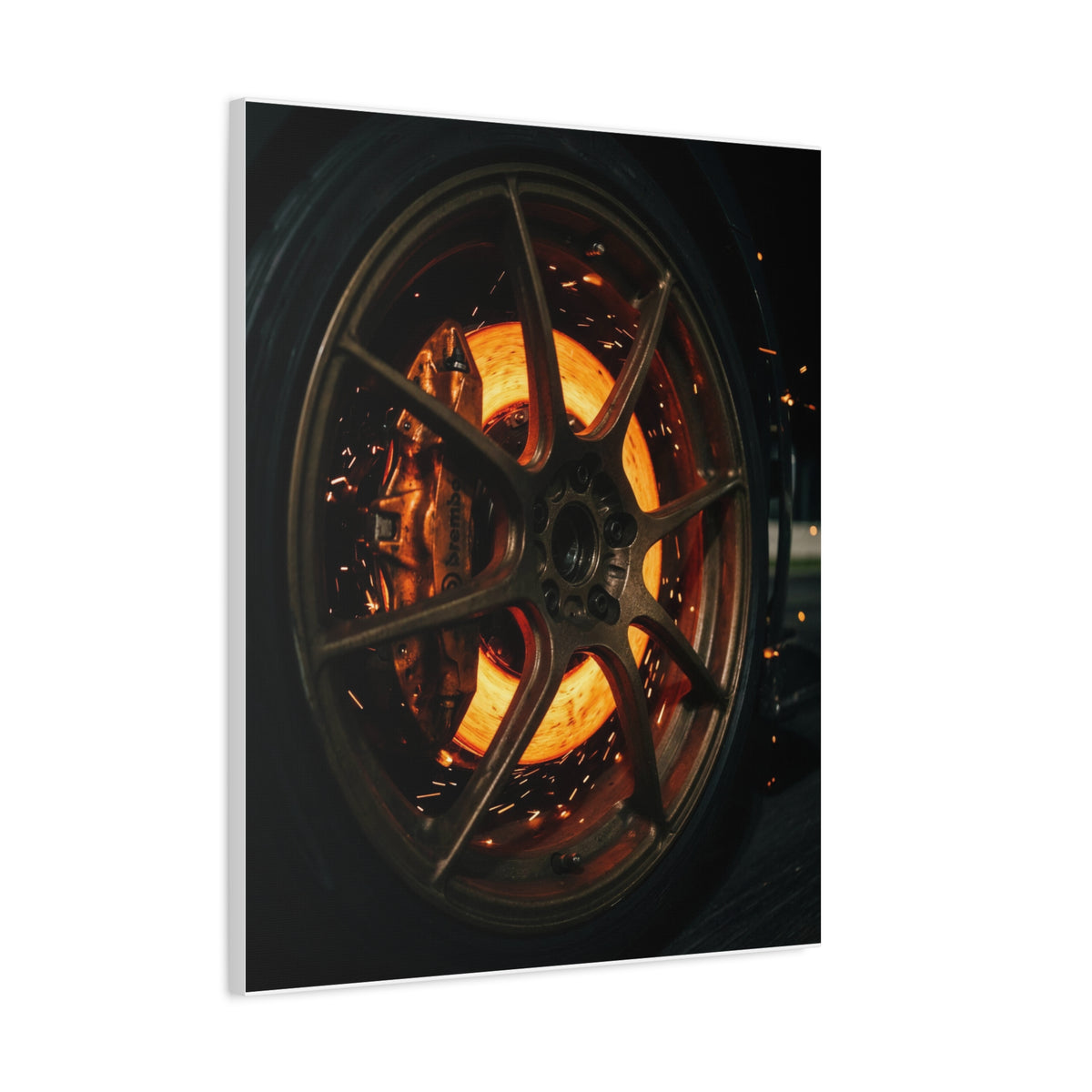 Glow Discs car canvas wall art — canvas in office, The Racing Society