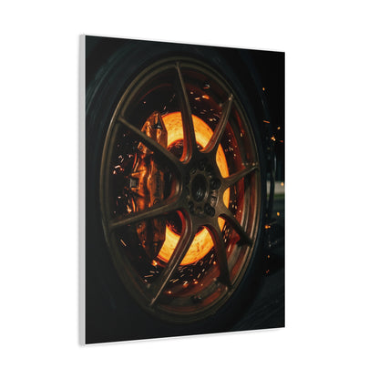 Glow Discs car canvas wall art — canvas in office, The Racing Society