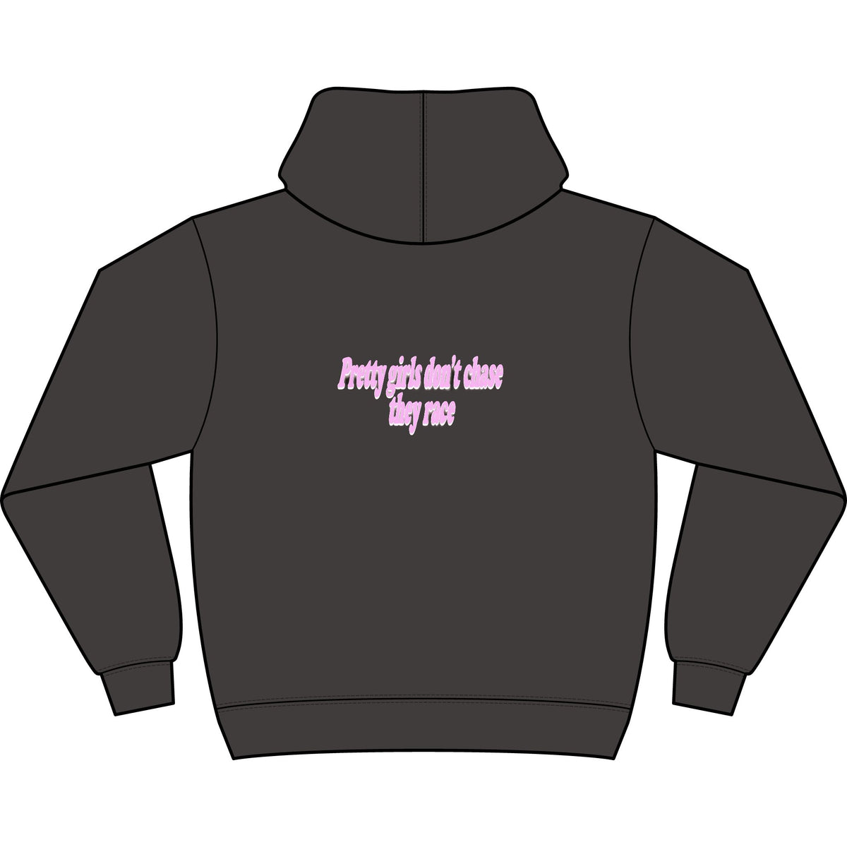Pretty Girls Don't Chase They Race — Box Hoodie