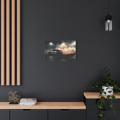 Slide car canvas wall art — canvas side view, The Racing Society