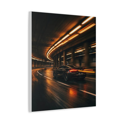 Sodium Tunnel car canvas wall art — canvas on wall detail, The Racing Society