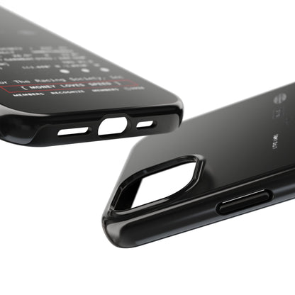 Money Loves Speed Spec — iPhone Tough Case