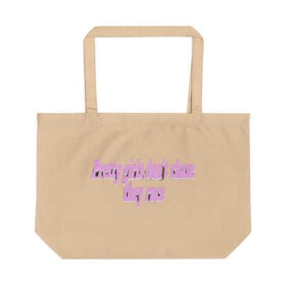 Pretty Girls Don't Chase They Race — Large Eco Tote