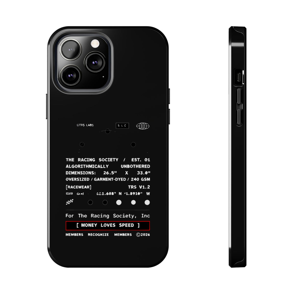 Money Loves Speed Spec — iPhone Tough Case