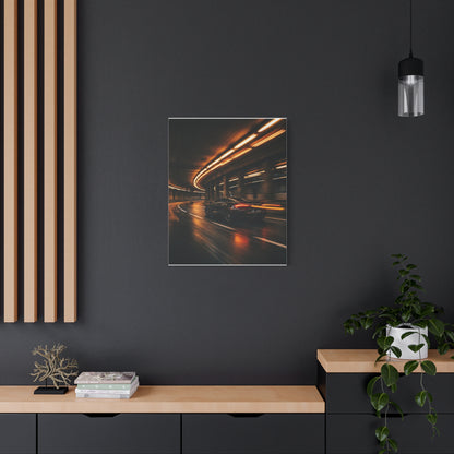 Sodium Tunnel car canvas wall art — canvas scale view, The Racing Society