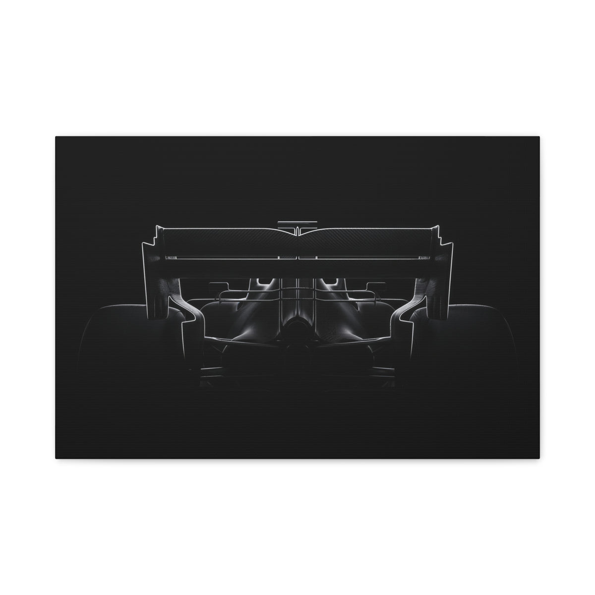 The Wing car canvas wall art — matte canvas front view, The Racing Society