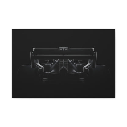 The Wing car canvas wall art — matte canvas front view, The Racing Society