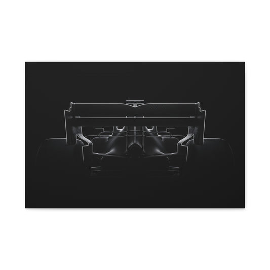 The Wing car canvas wall art — matte canvas front view, The Racing Society