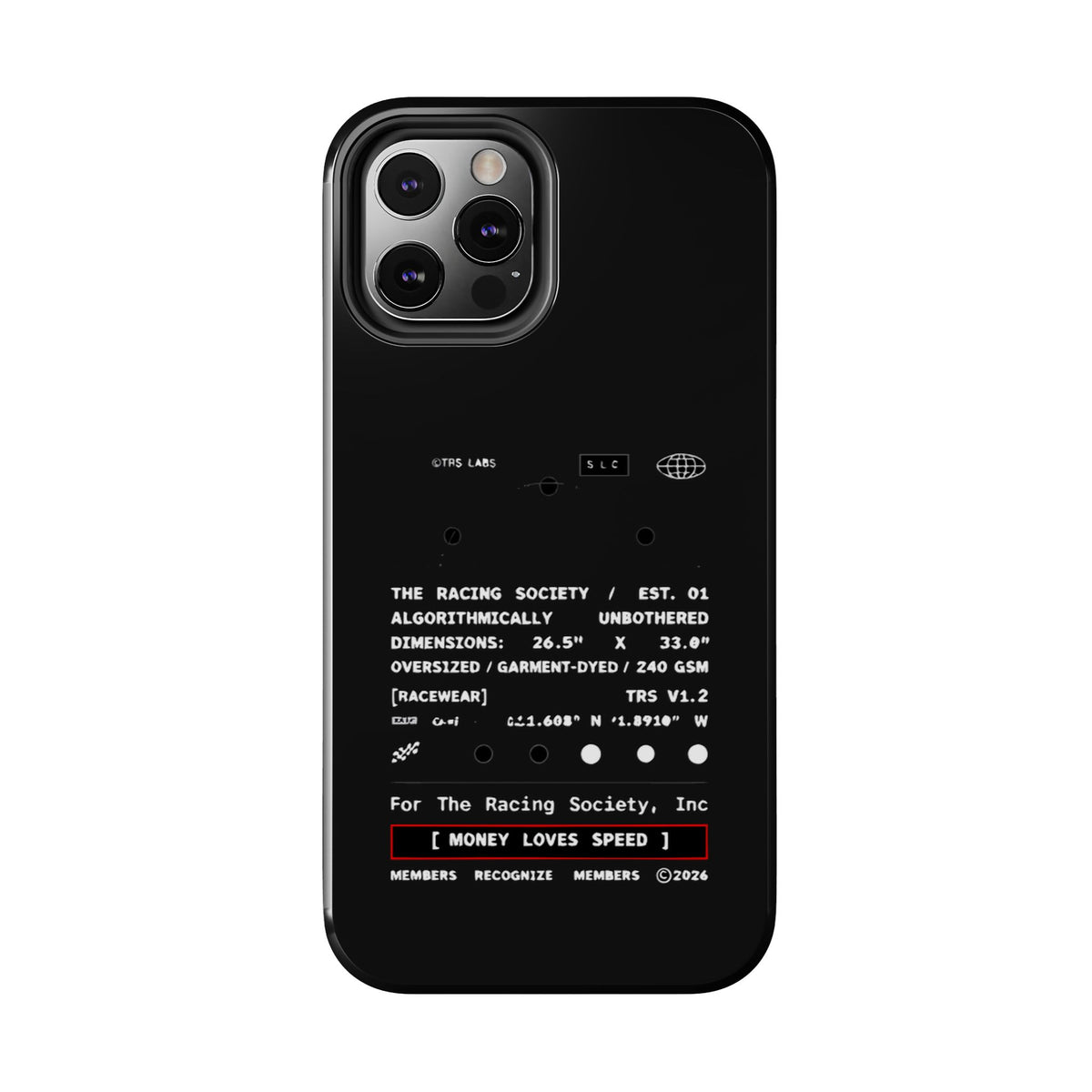 Money Loves Speed Spec — iPhone Tough Case