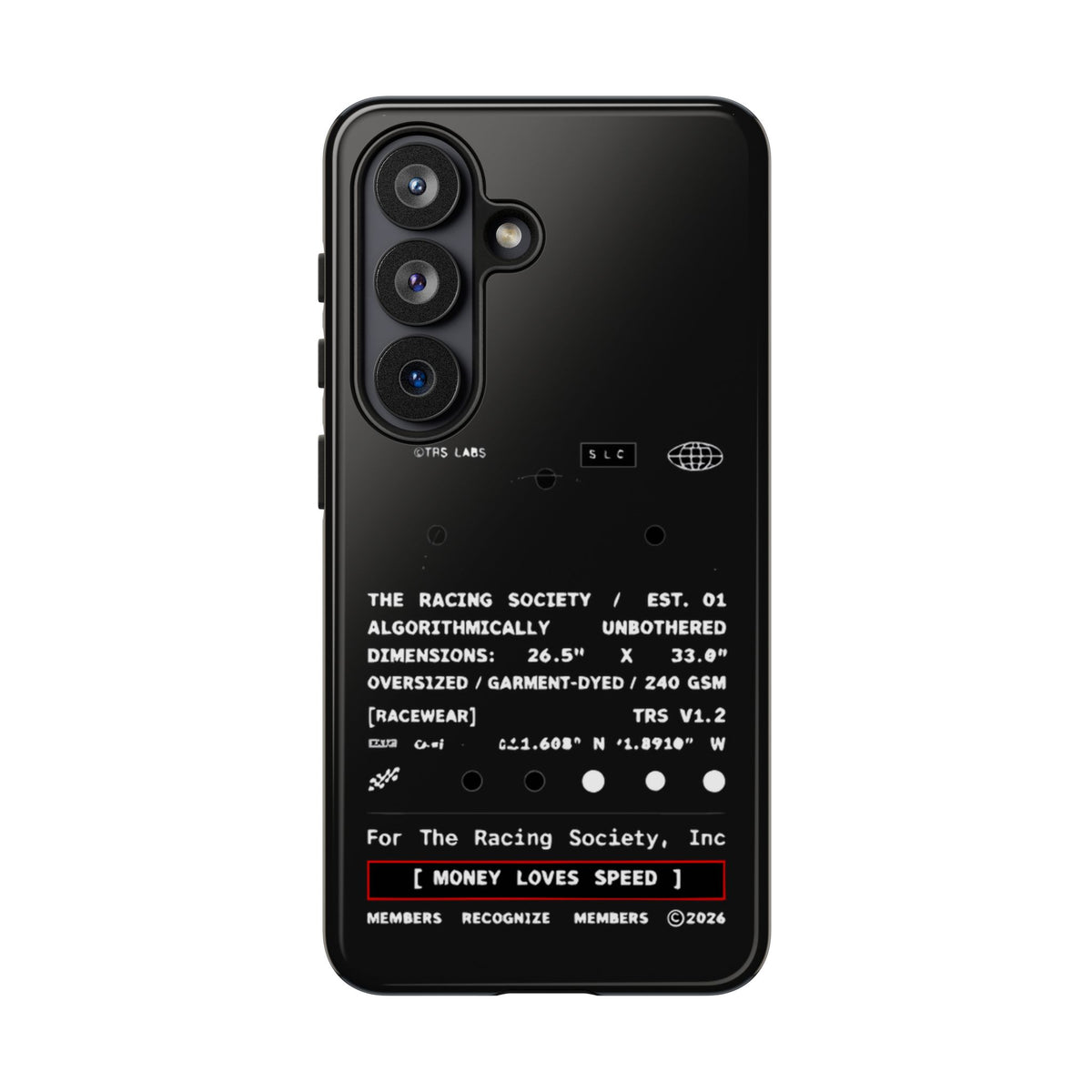 Money Loves Speed Spec — Samsung Galaxy Tough Case