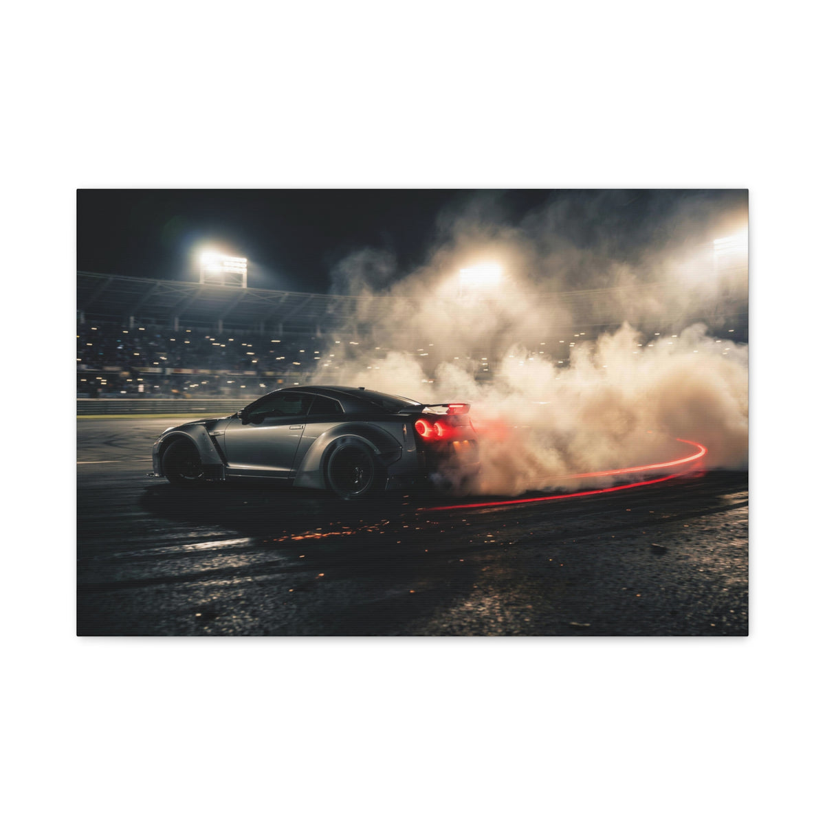 Slide car canvas wall art — matte canvas front view, The Racing Society